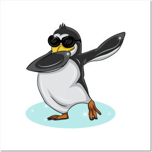 'Dabbing Dancing Penguin' Funny Dabbing Animal Gift Posters and Art